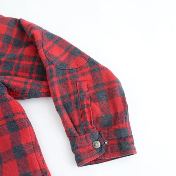 Wind River Red &  Grey Checker Print Button Up Sherpa Like Lined Shacket 3XL - Picture 4 of 12
